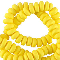 Polymeer kralen rondellen 7mm - Sunburst yellow
